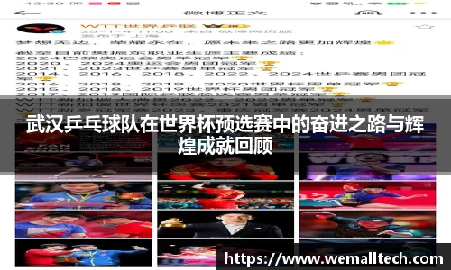 武汉乒乓球队在世界杯预选赛中的奋进之路与辉煌成就回顾